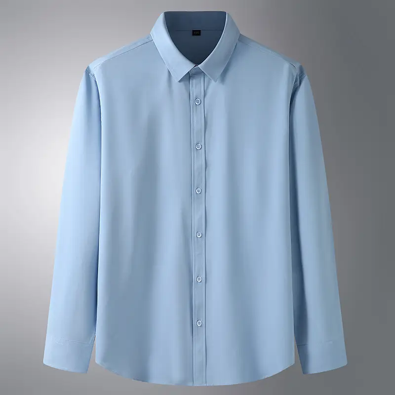 White Long Sleeve Men's Shirt Fat Guy Large - Image 4
