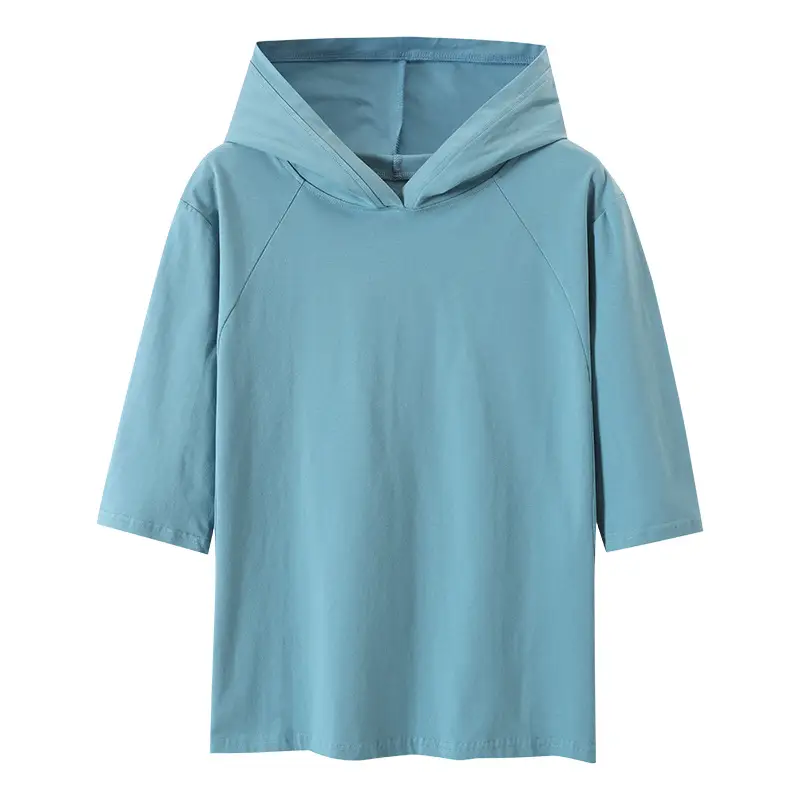 Women's 2021 Hooded T-Shirt White Slim Fit Western Style - Image 7