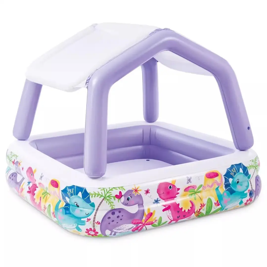 Intex Rainbow Flamingo Swimming Pool Family Fountain Pool with Slide Cartoon Paddling Pool Inflatable Ocean Ball Pool