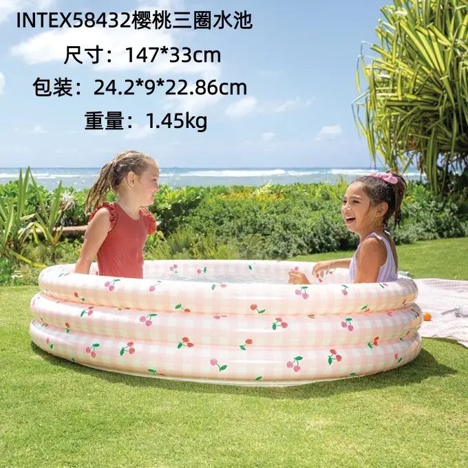 Intex Rainbow Flamingo Swimming Pool Family Fountain Pool with Slide Cartoon Paddling Pool Inflatable Ocean Ball Pool