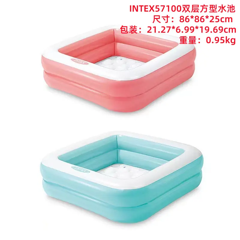 Intex Rainbow Flamingo Swimming Pool Family Fountain Pool with Slide Cartoon Paddling Pool Inflatable Ocean Ball Pool