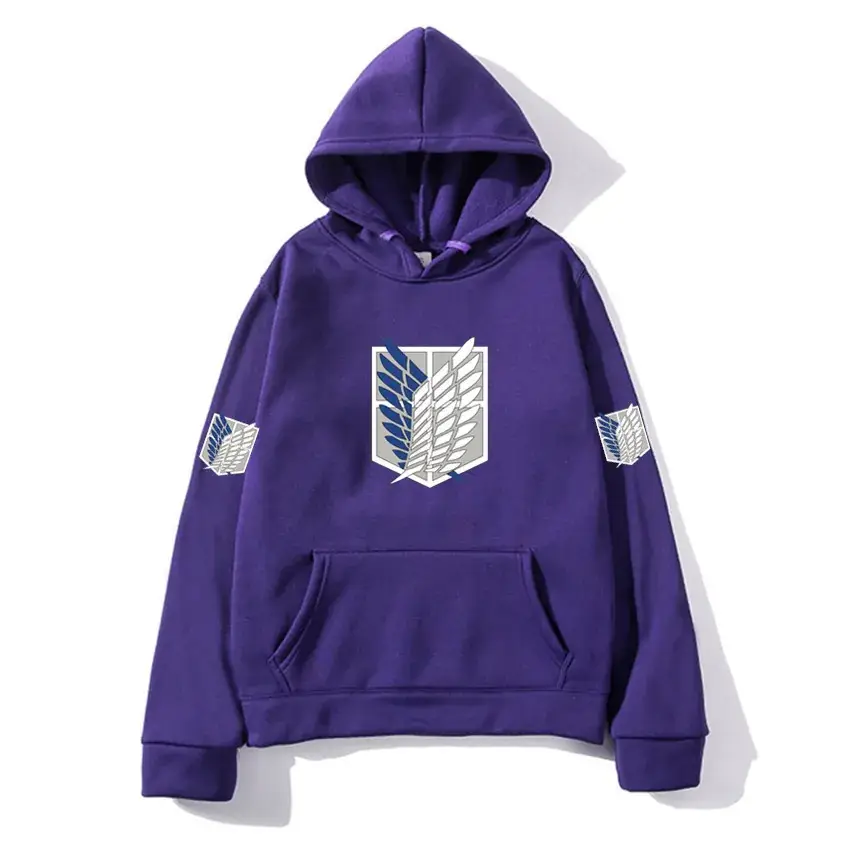 Men's Beige Attack Series Hoodie with Emblem Print - Image 5