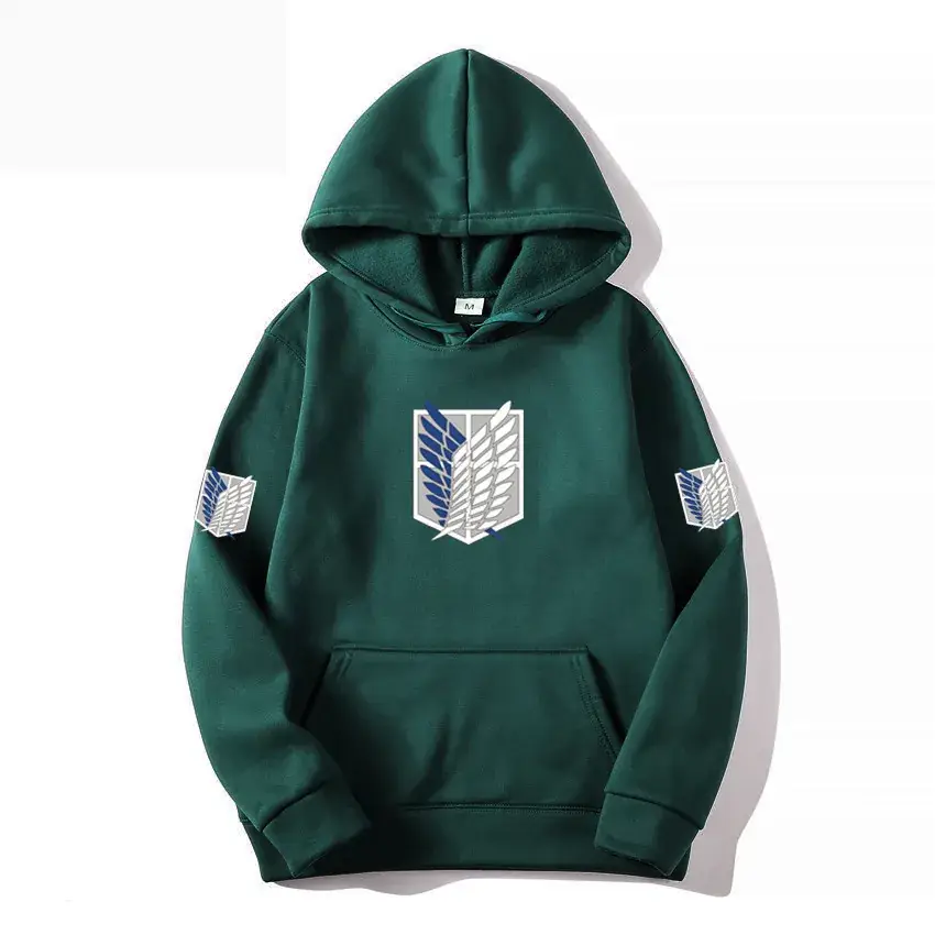 Men's Beige Attack Series Hoodie with Emblem Print - Image 7