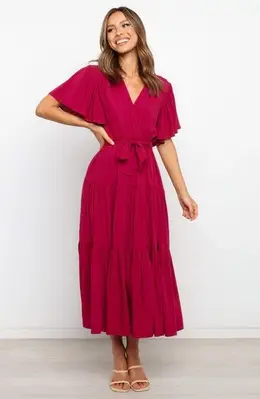 Women's Long Skirt Dress with Lace-Up Belt & Multi Color - Image 3