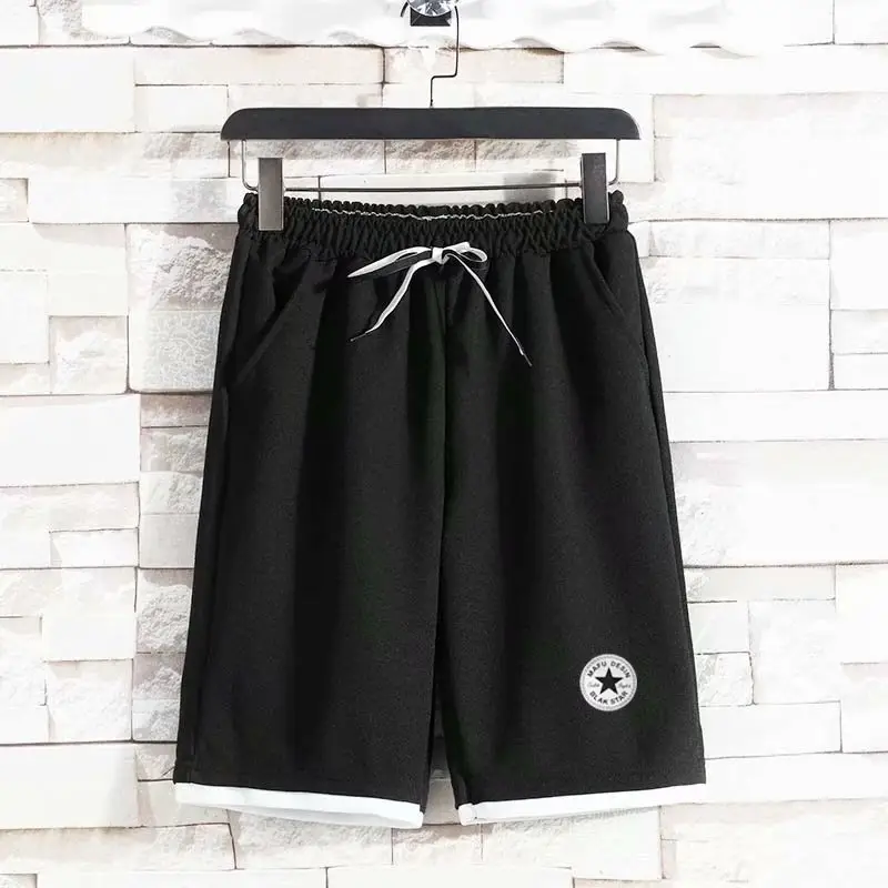 Men's Black 5-Pont Korean Shorts with Yellow Trim - Image 21