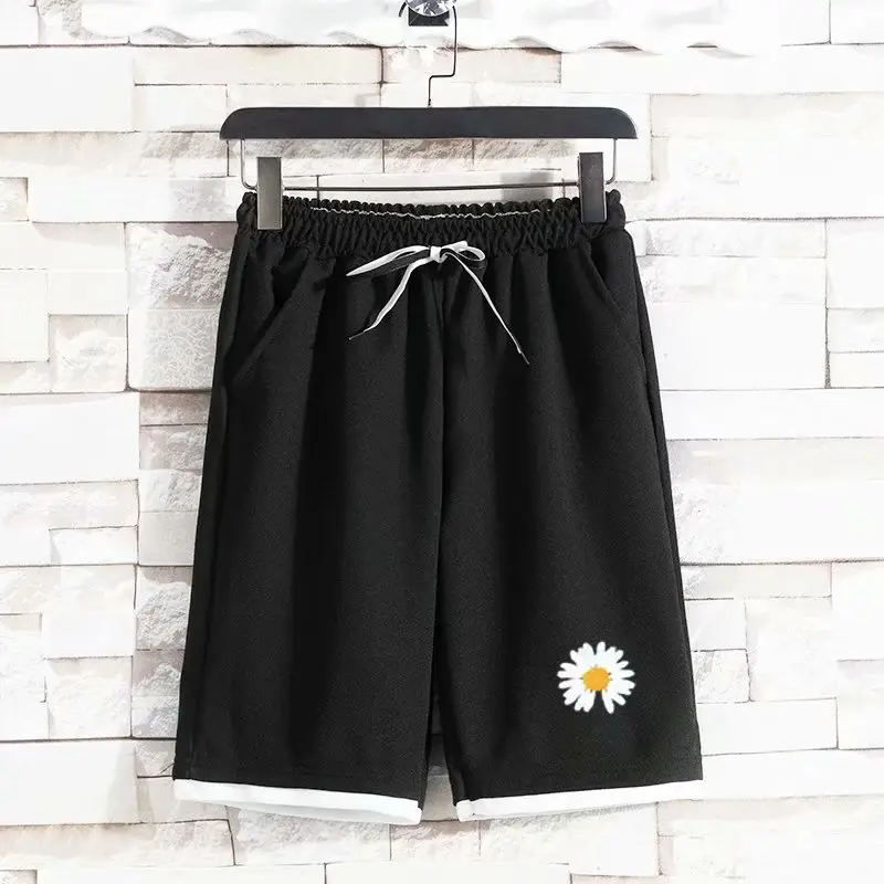Men's Black 5-Pont Korean Shorts with Yellow Trim - Image 11