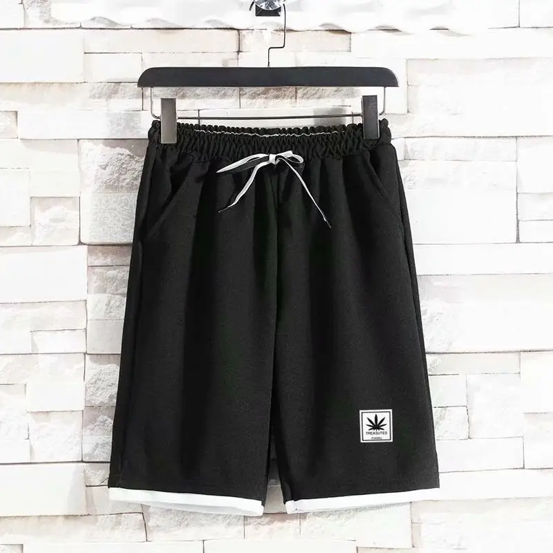 Men's Black 5-Pont Korean Shorts with Yellow Trim - Image 16
