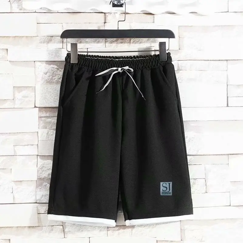 Men's Black 5-Pont Korean Shorts with Yellow Trim - Image 8