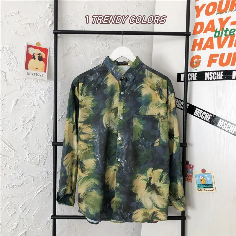 Long Sleeve Printed Hawaiian Shirt for Men — feature 15