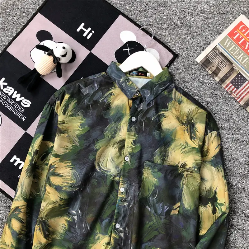 Long Sleeve Printed Hawaiian Shirt for Men — feature 8