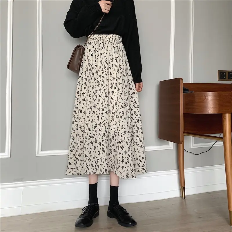 New Floral A-Line Skirt for Women Mid-Length - Image 4
