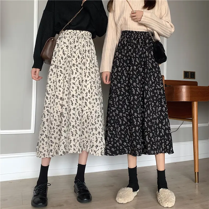 New Floral A-Line Skirt for Women Mid-Length — feature 20