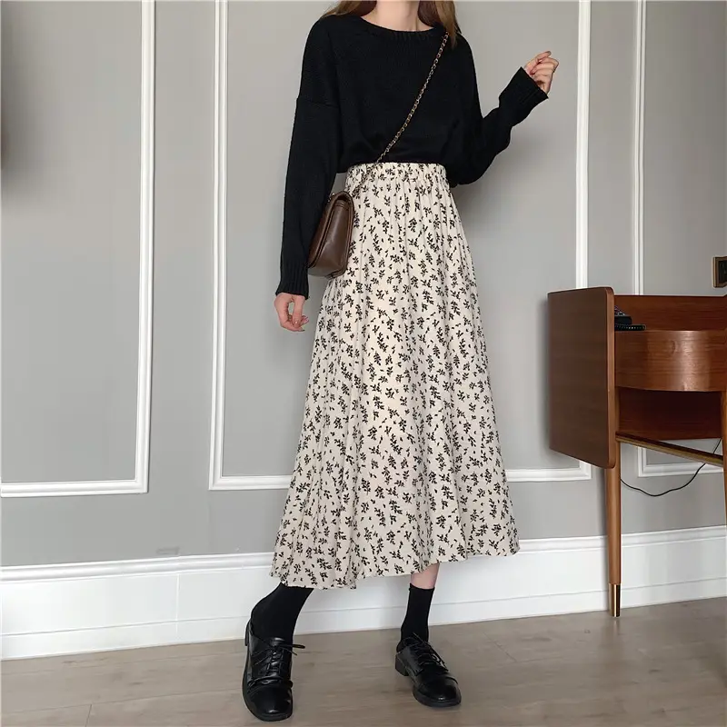 New Floral A-Line Skirt for Women Mid-Length — feature 22