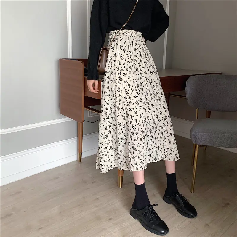 New Floral A-Line Skirt for Women Mid-Length — feature 24