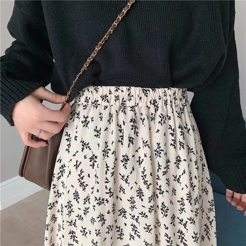 New Floral A-Line Skirt for Women Mid-Length — feature 25