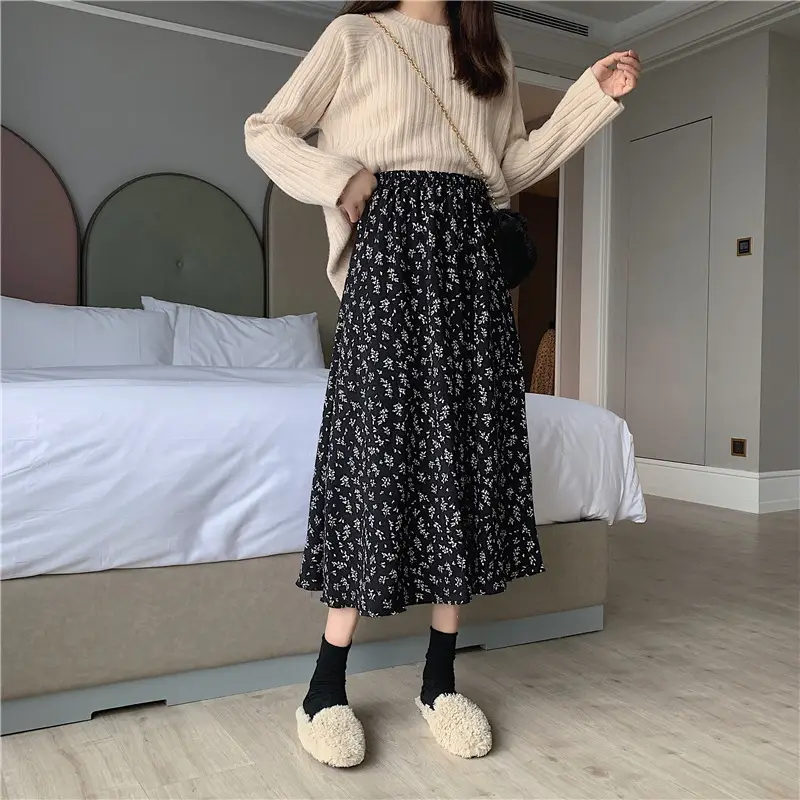 New Floral A-Line Skirt for Women Mid-Length — feature 28