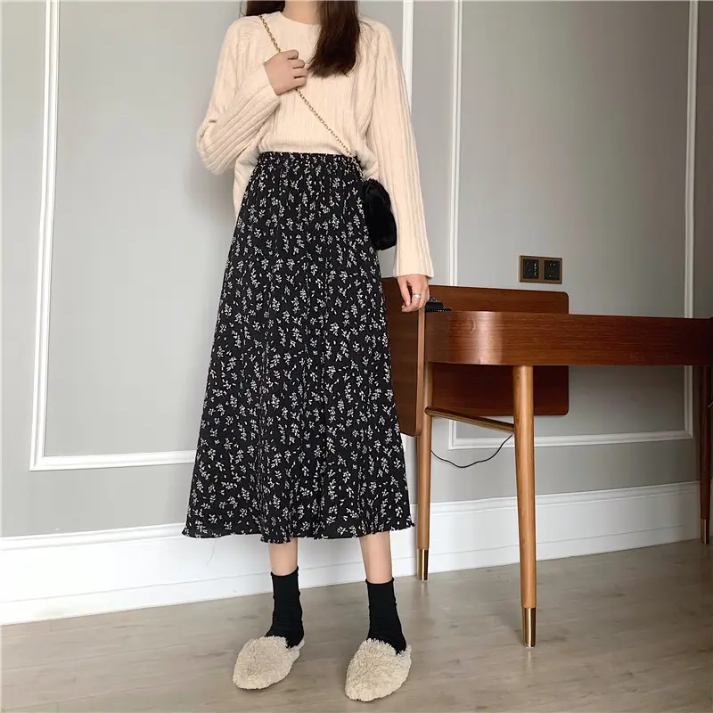 New Floral A-Line Skirt for Women Mid-Length — feature 29