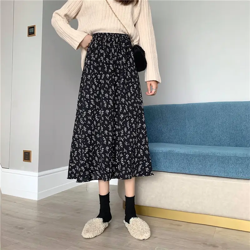 New Floral A-Line Skirt for Women Mid-Length — feature 30