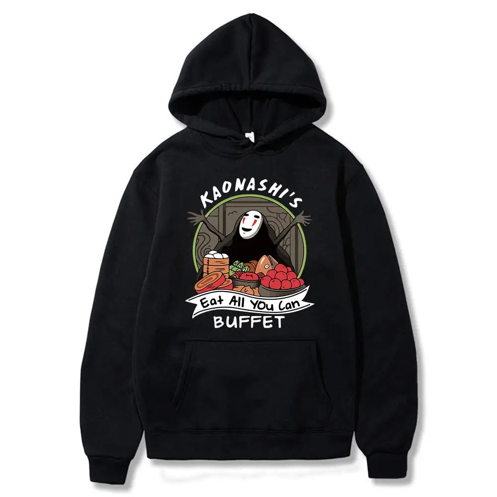 2021 Anime Sweatshirt Men Yellow Fleece Lining Hooded