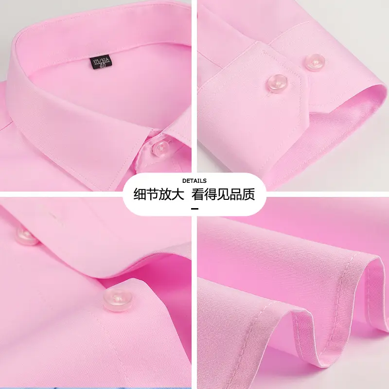 White Formal Shirt with Pearl Button & Anti-Wrinkle Fabric - Image 9