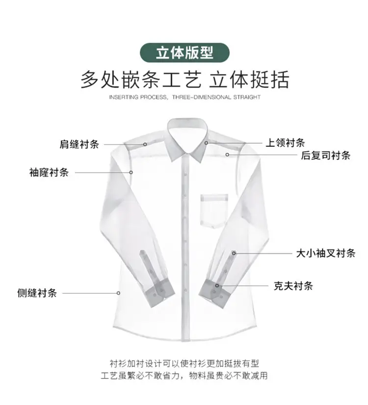 White Formal Shirt with Pearl Button & Anti-Wrinkle Fabric — feature 13
