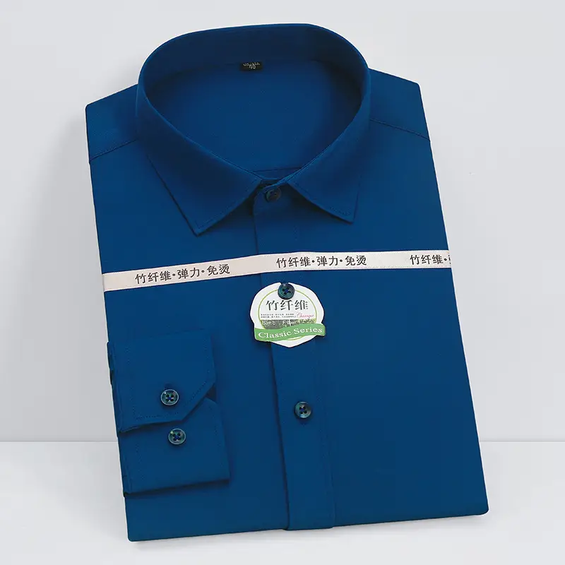 White Formal Shirt with Pearl Button & Anti-Wrinkle Fabric - Image 2