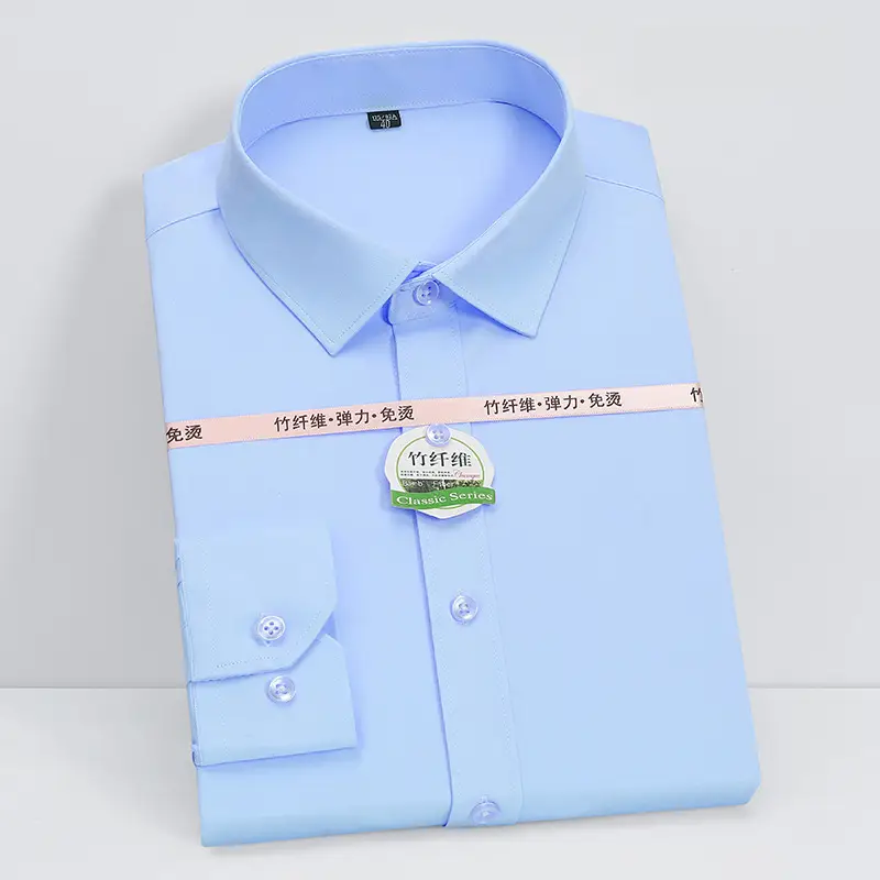 White Formal Shirt with Pearl Button & Anti-Wrinkle Fabric - Image 3
