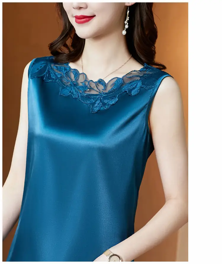 Women Lace V Neck Camisole Sleeveless Large — feature 16