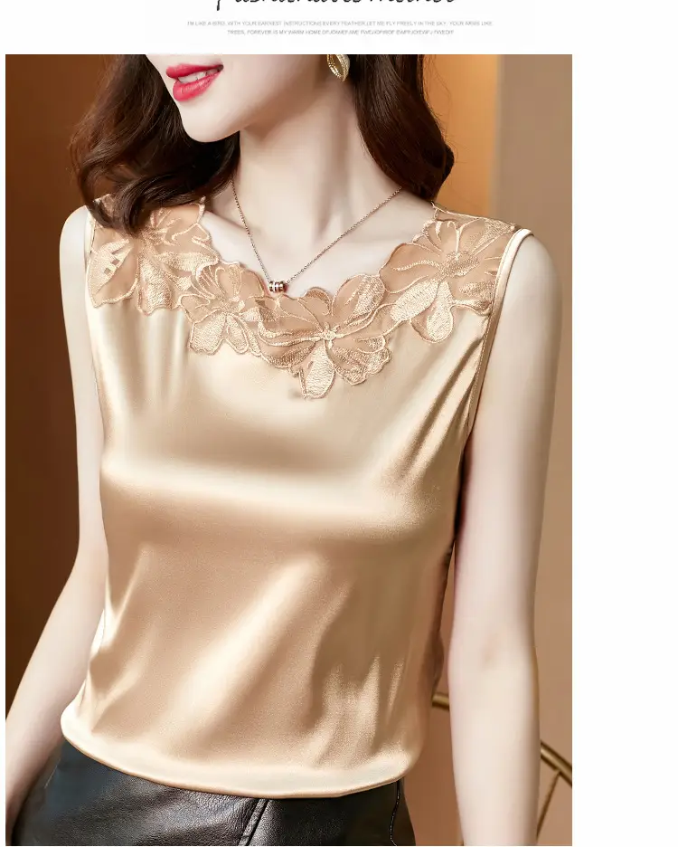 Women Lace V Neck Camisole Sleeveless Large — feature 25