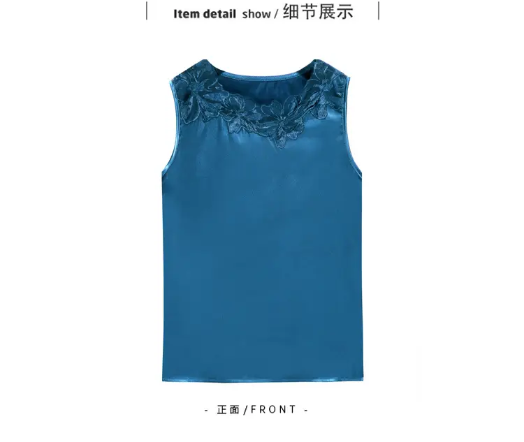 Women Lace V Neck Camisole Sleeveless Large — feature 28