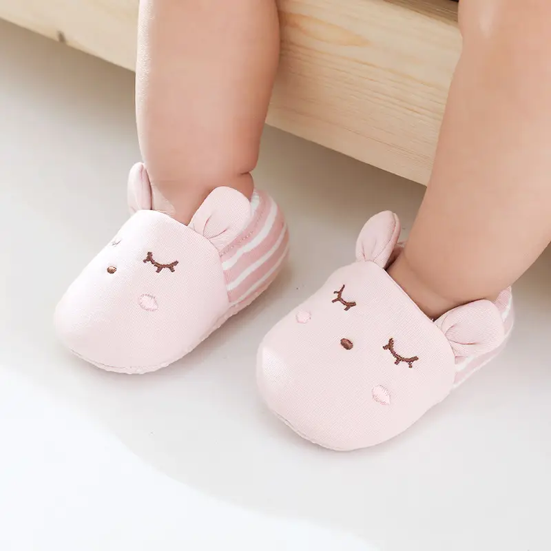Baby Cat Face Non-Slip Socks Grey White