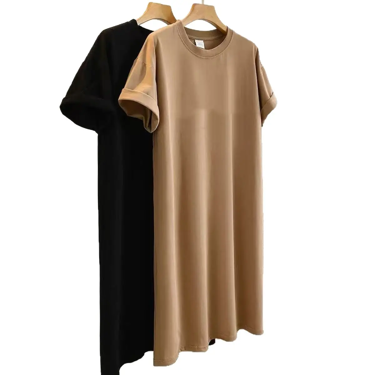 Plus Size Pink Loose Slimming T-Shirt for Women - Image 13