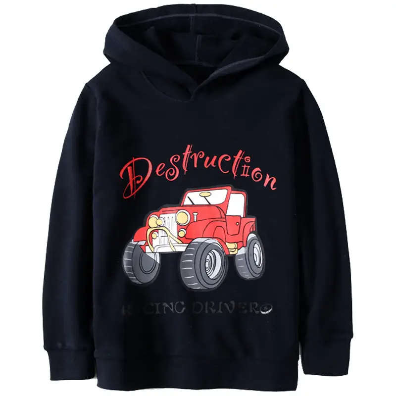 Kids Destruction Racing Hooded T-Shirt Blue