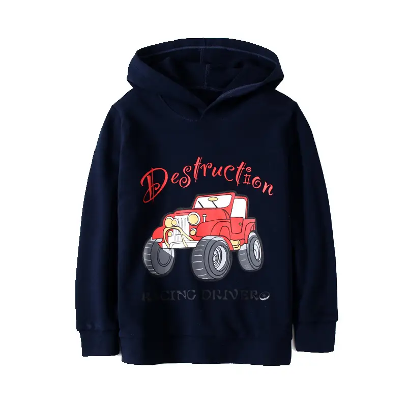 Kids Destruction Racing Hooded T-Shirt Blue