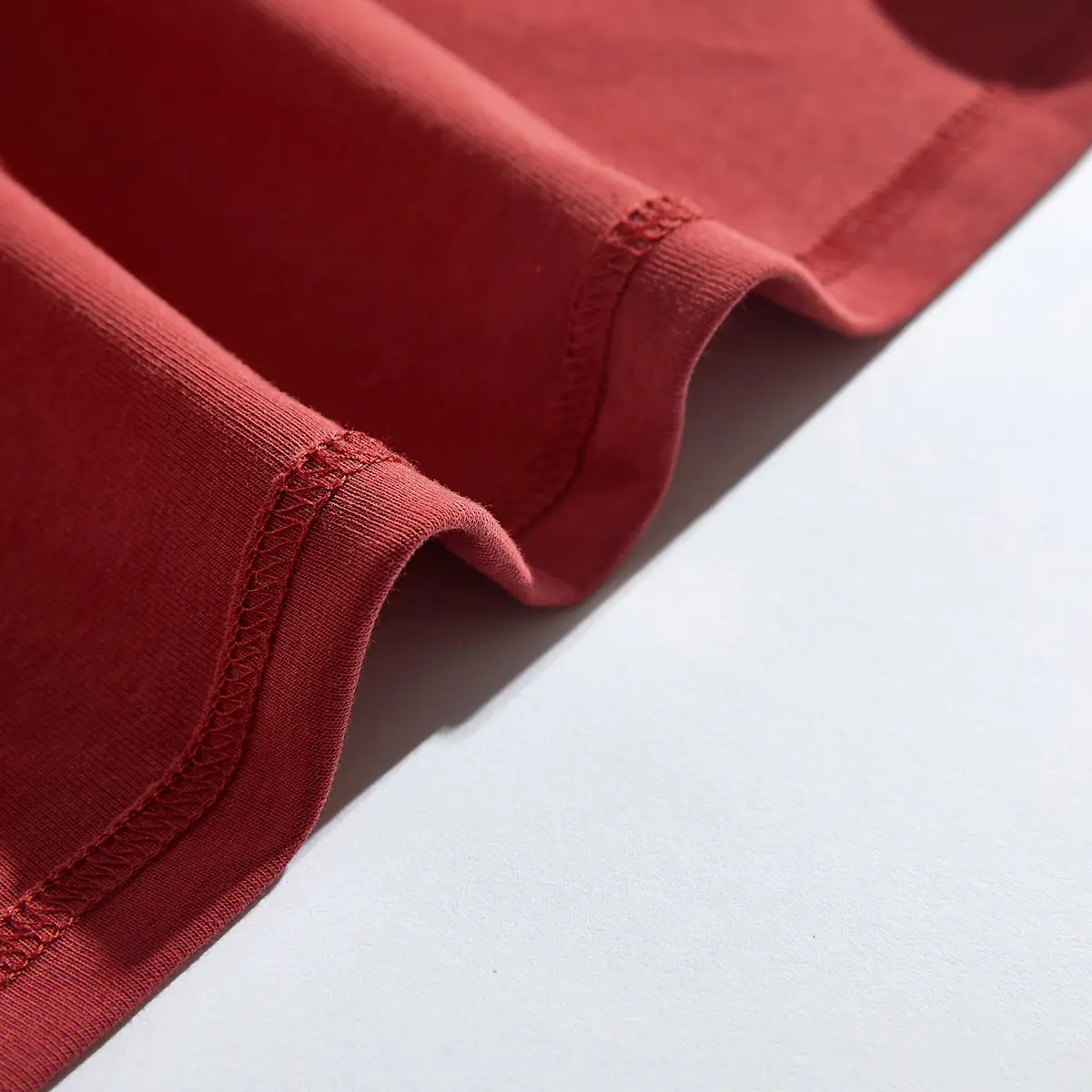 Red Cotton Vest with Stitched Waistband - Image 5