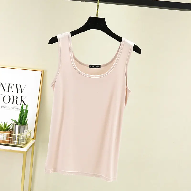 Women's Light Pink Camisole U-Neck Slim Fit Western Vest - Image 5