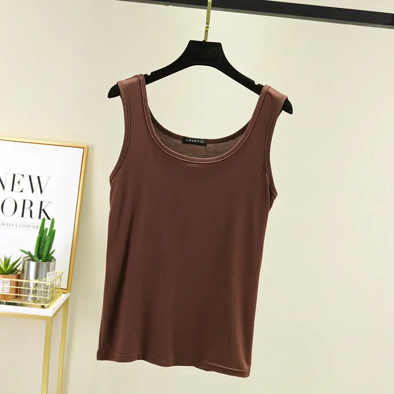 Women's Light Pink Camisole U-Neck Slim Fit Western Vest - Image 7