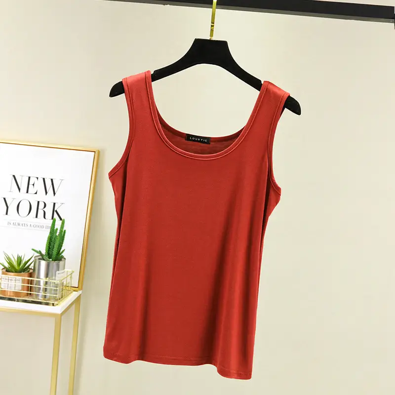 Women's Light Pink Camisole U-Neck Slim Fit Western Vest - Image 8