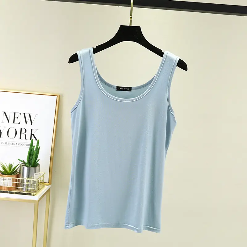 Women's Light Pink Camisole U-Neck Slim Fit Western Vest - Image 9