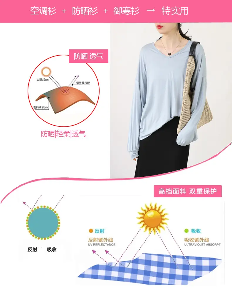 Women V-Neck Long Sleeve T-Shirt Purple — feature 2