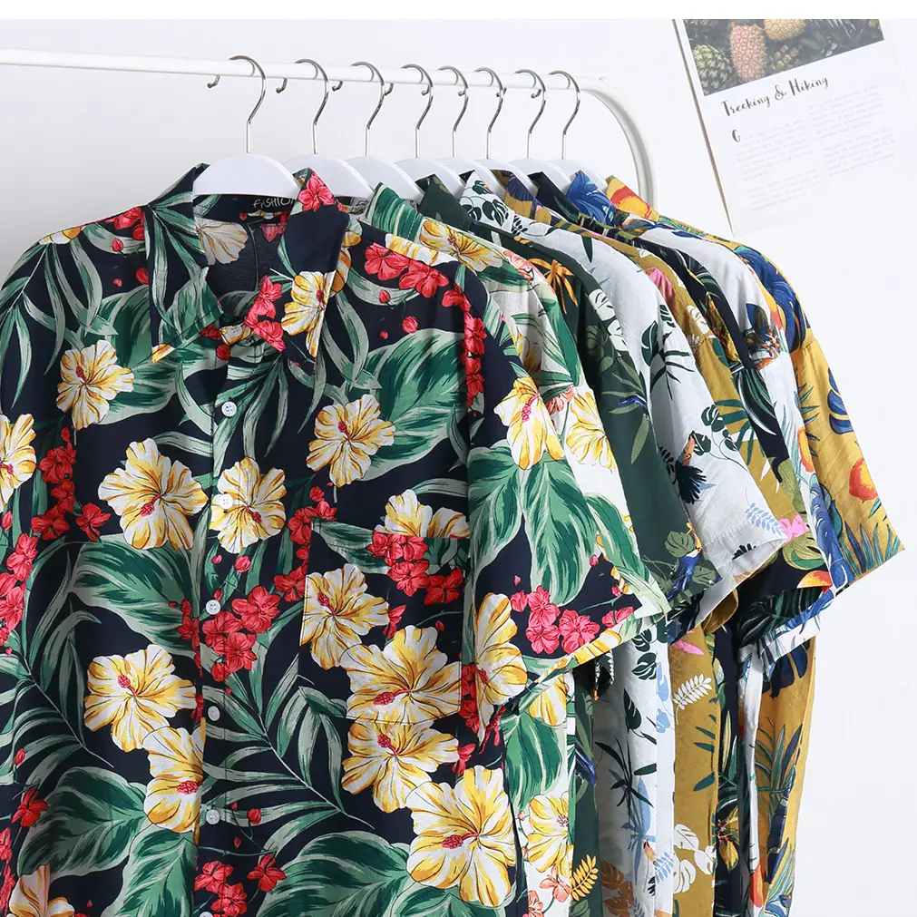Japanese Style Floral Short Sleeve Shirt for Men Women - Image 41