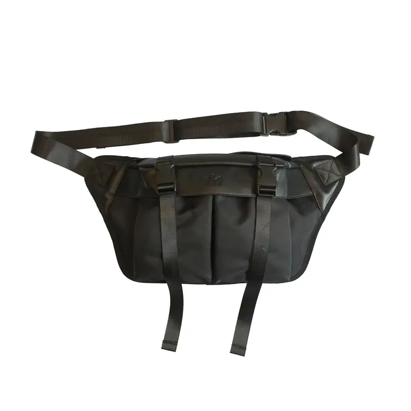 Men's Black Water-Repellent Chest Bag Large Capacity Lightweight Travel - Image 5