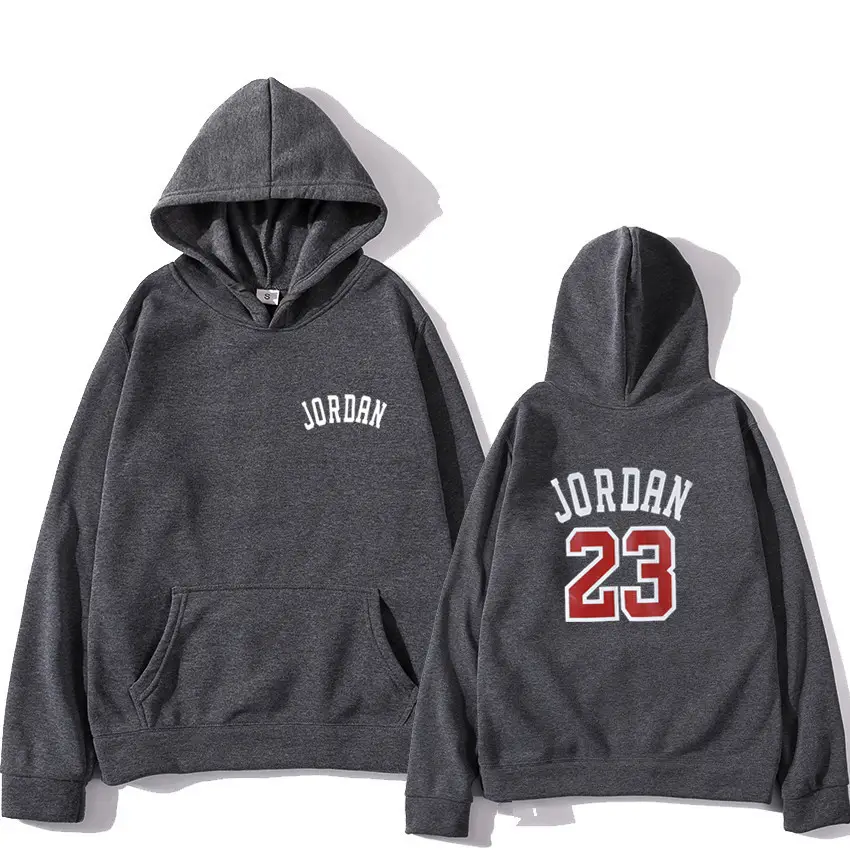 Jordan 23 Hoodie Grey Men's Hooded Sweatshirt - Image 11