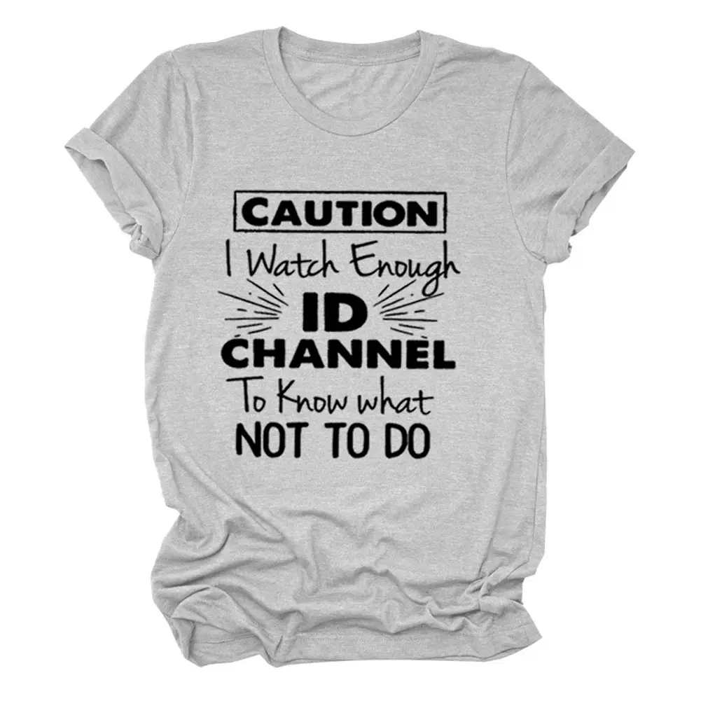 Caution ID Channel T-Shirt Grey Short Sleeve