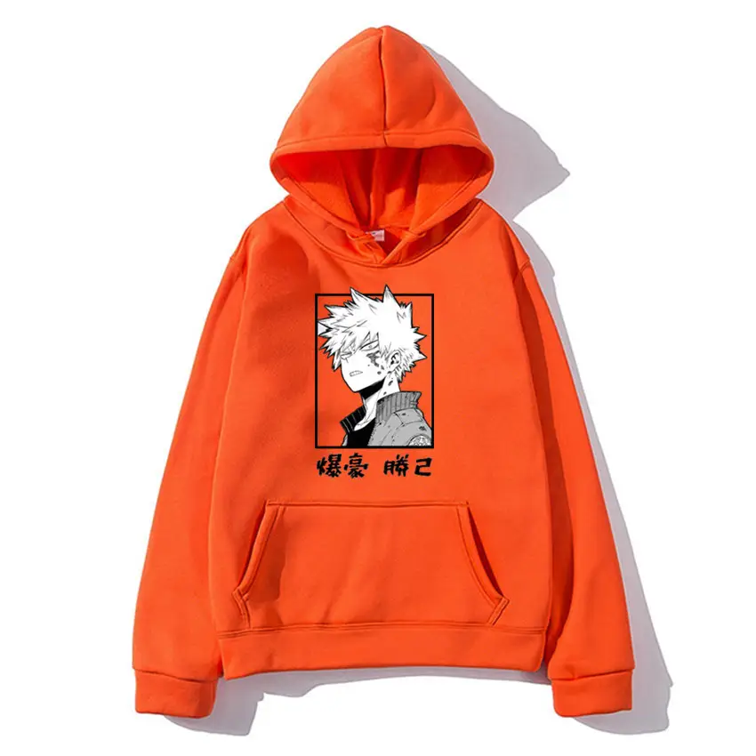 Orange My Hero Academy Hoodie for Men