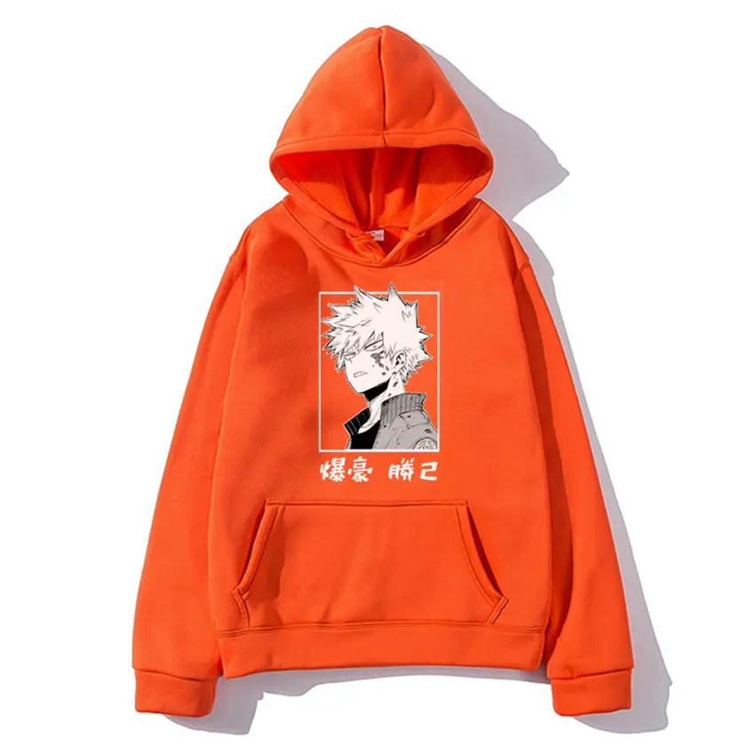 Orange My Hero Academy Hoodie for Men