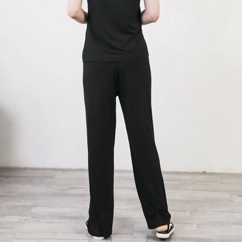 Women's Light Blue Modal Wide Leg Pants Spring Summer Casual — feature 20