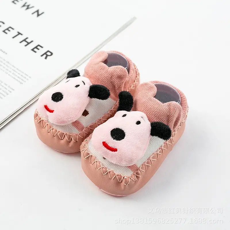 Cute Cartoon Cat Baby Floor Socks Blue Non-Slip - Image 4