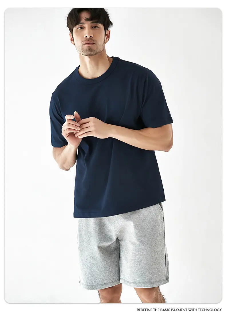 Men Black Cotton T-Shirt 270g Heavyweight — feature 16