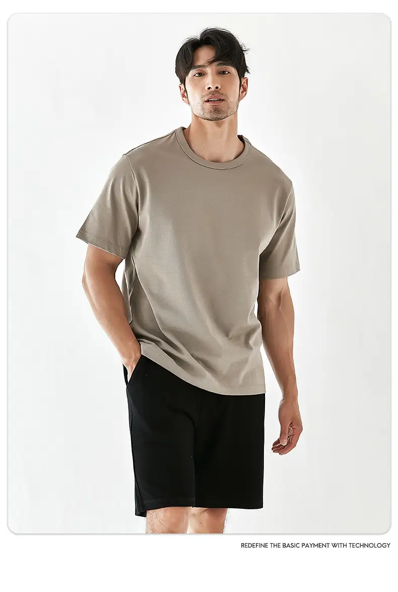 Men Black Cotton T-Shirt 270g Heavyweight — feature 17